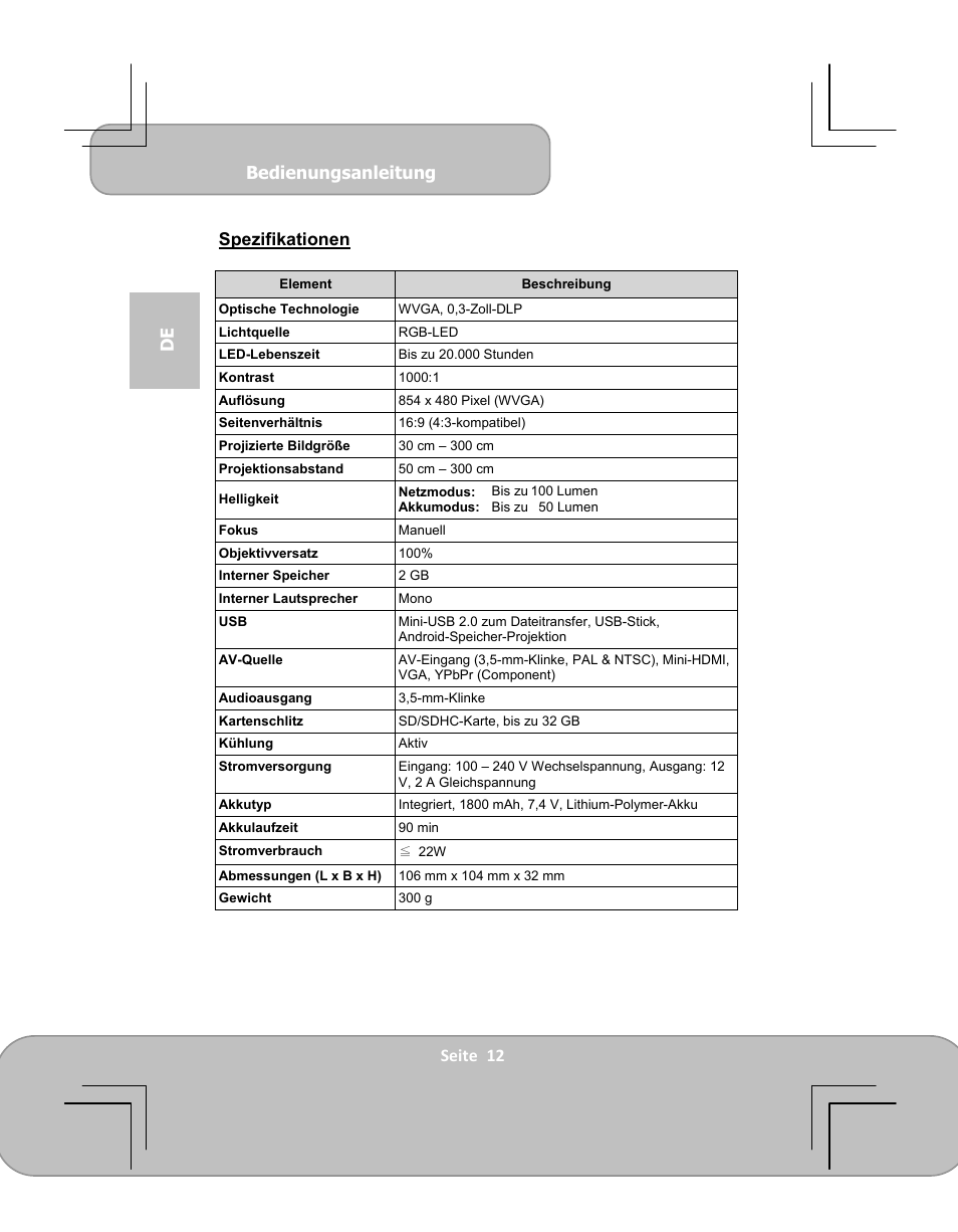 AIPTEK PocketCinema V100 User Manual | Page 24 / 116