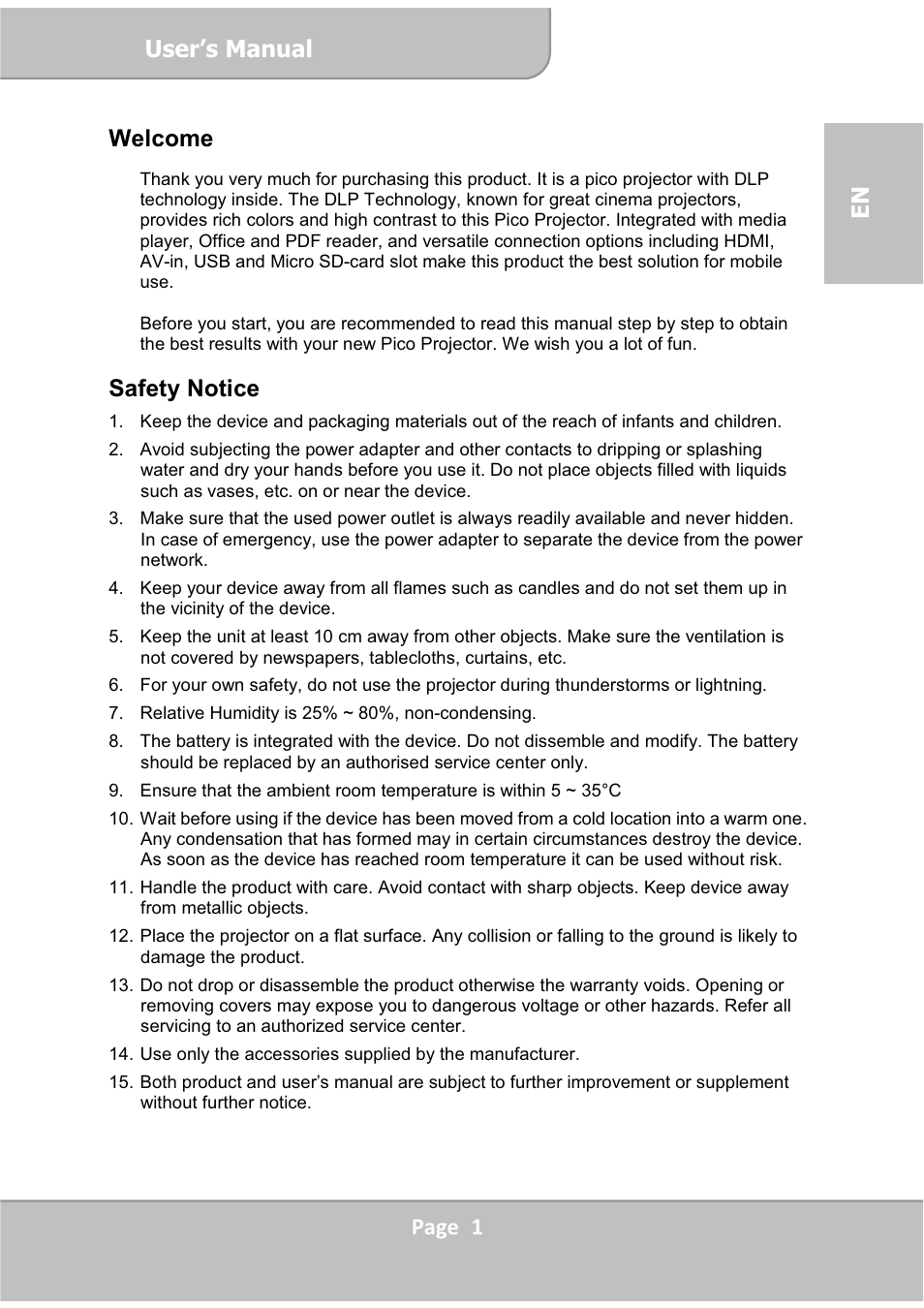 AIPTEK PocketCinema V60 User Manual | 76 pages