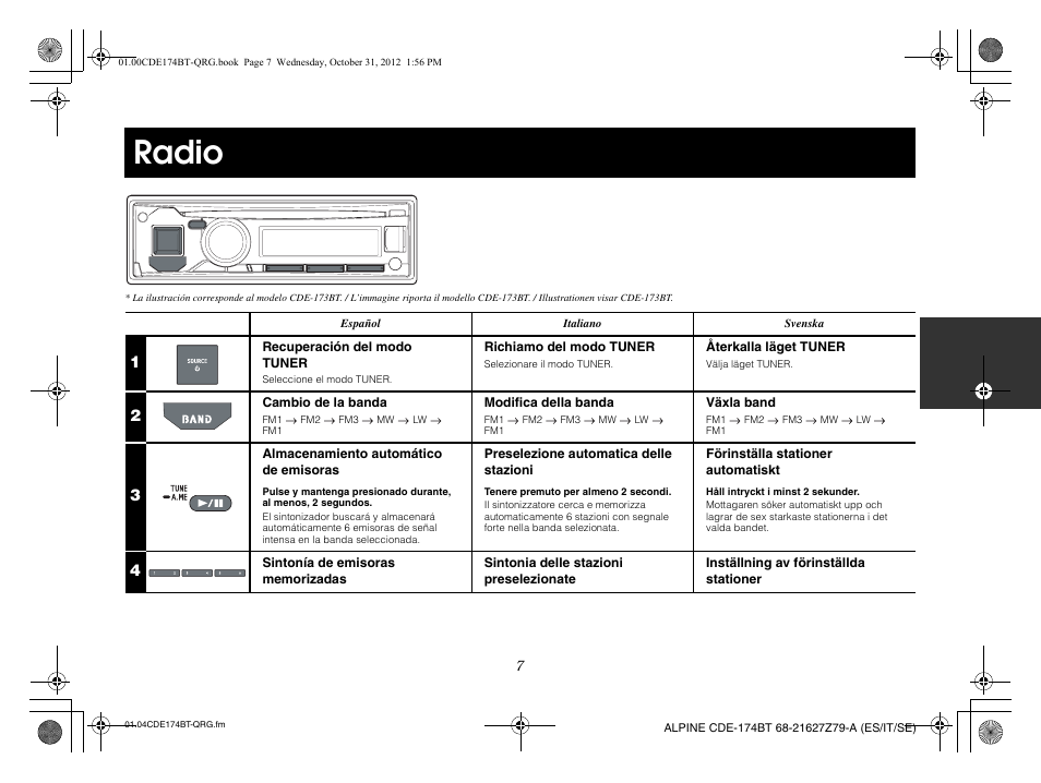 Radio | Alpine CDE-173BT User Manual | Page 39 / 96