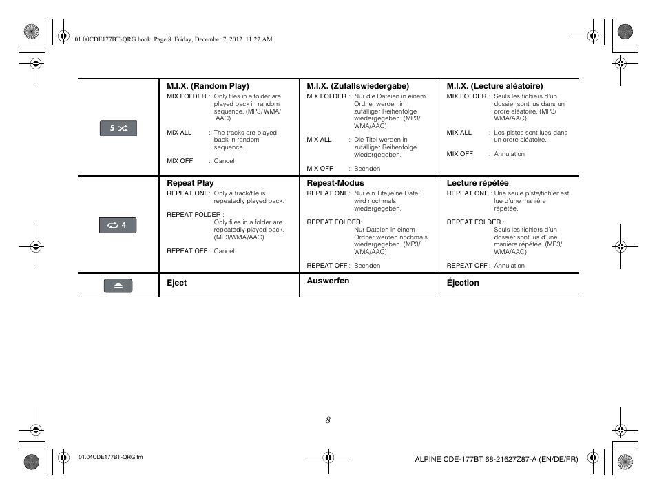 Alpine CDE-177BT User Manual | Page 10 / 108