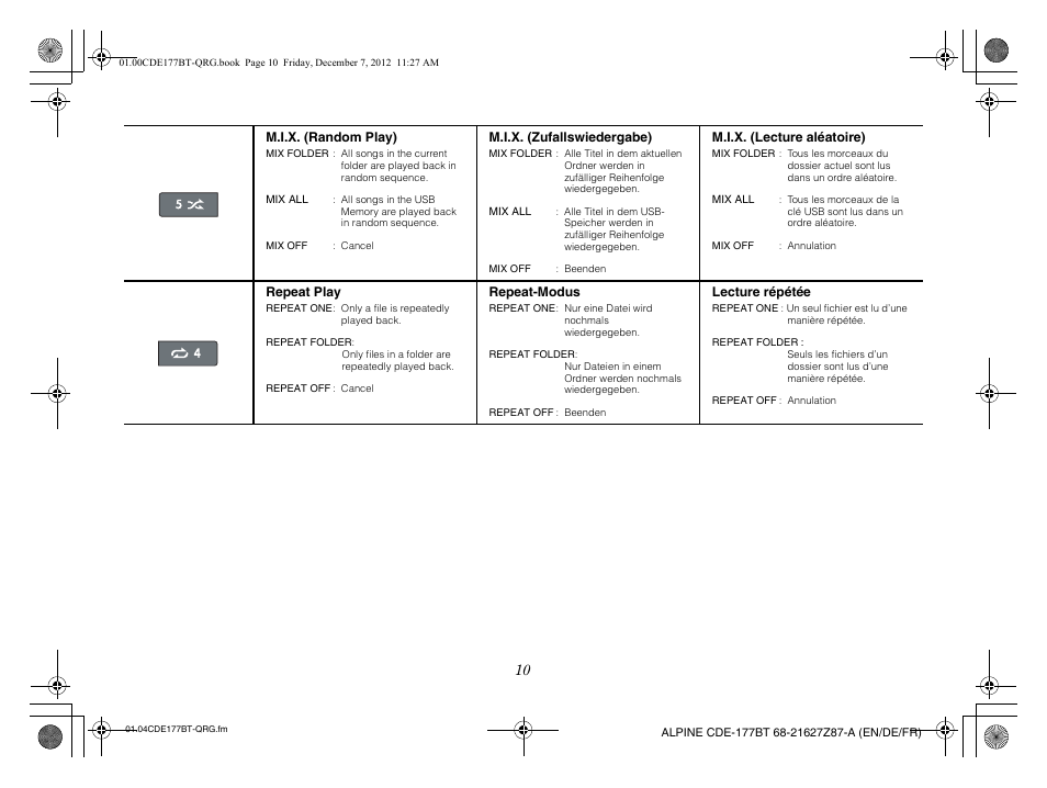 Alpine CDE-177BT User Manual | Page 12 / 108