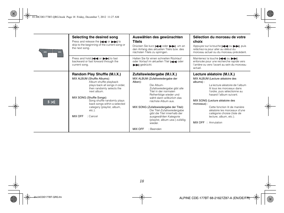 Alpine CDE-177BT User Manual | Page 20 / 108