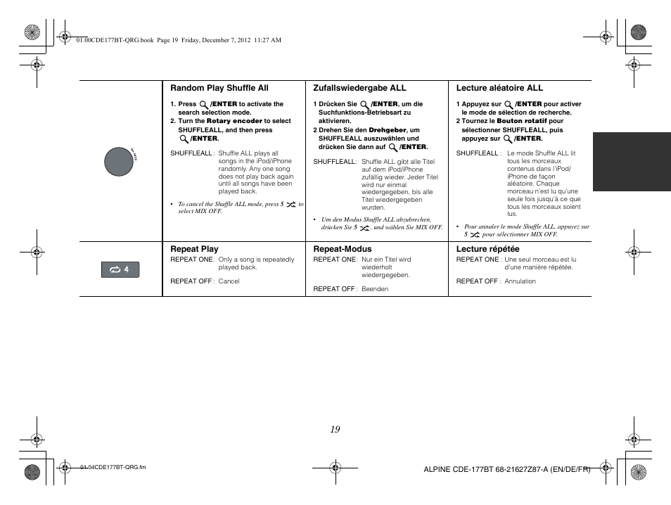 Alpine CDE-177BT User Manual | Page 21 / 108