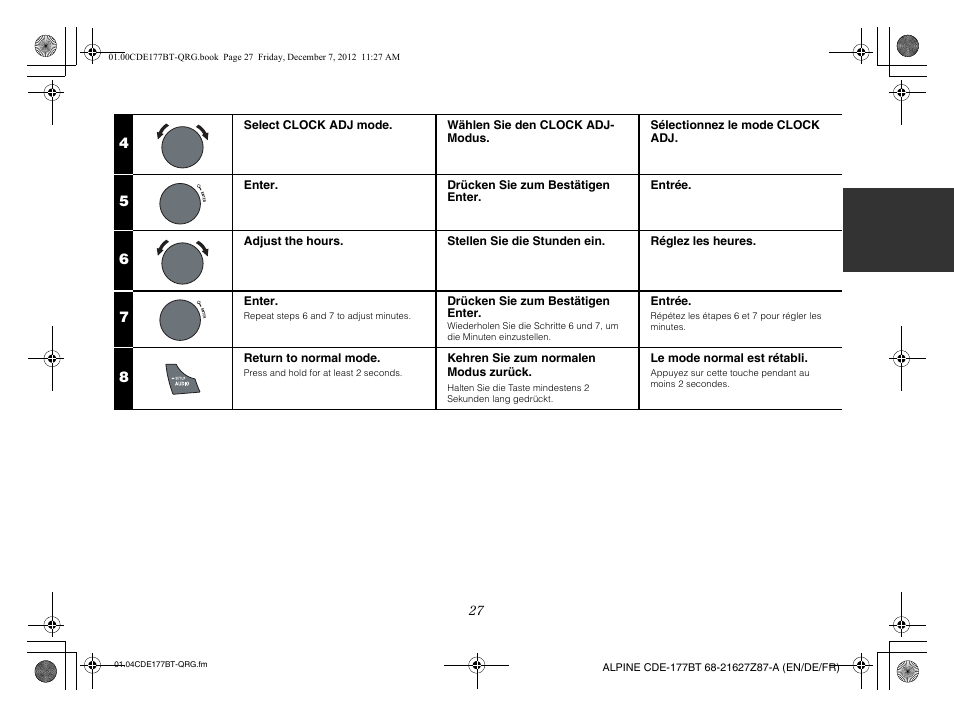 Alpine CDE-177BT User Manual | Page 29 / 108