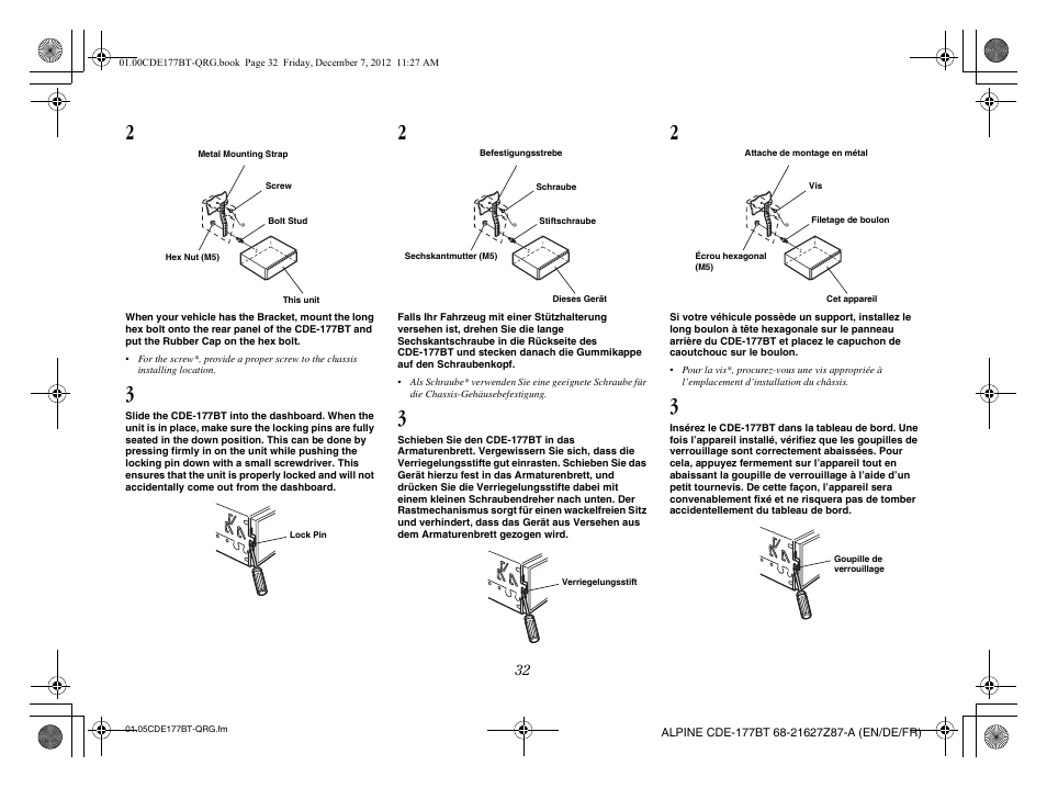 Alpine CDE-177BT User Manual | Page 34 / 108