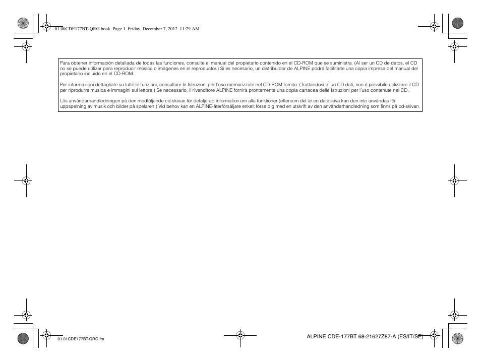 Alpine CDE-177BT User Manual | Page 36 / 108