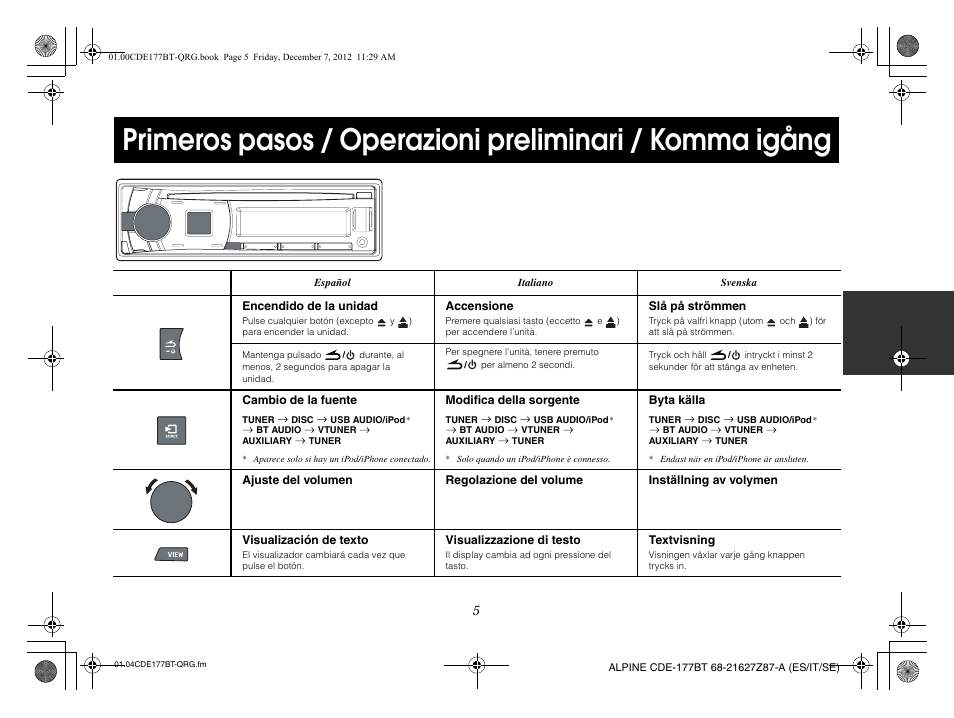 Alpine CDE-177BT User Manual | Page 41 / 108