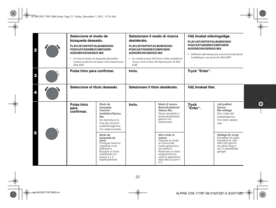 Alpine CDE-177BT User Manual | Page 57 / 108