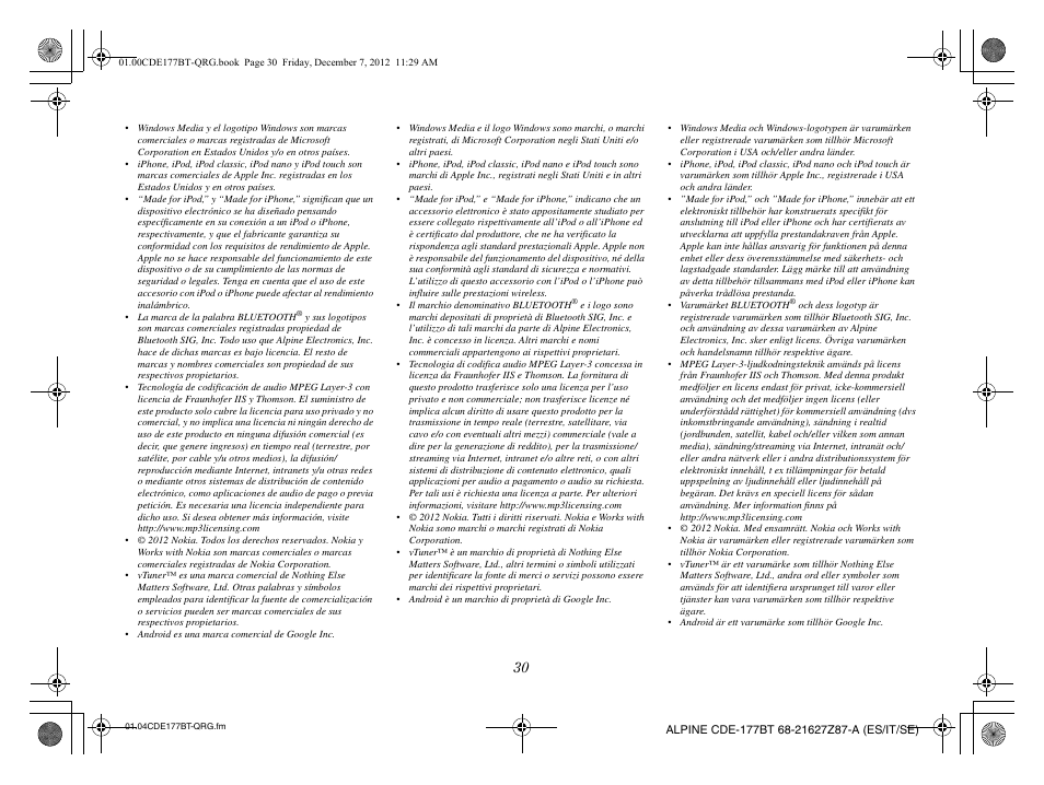 Alpine CDE-177BT User Manual | Page 66 / 108