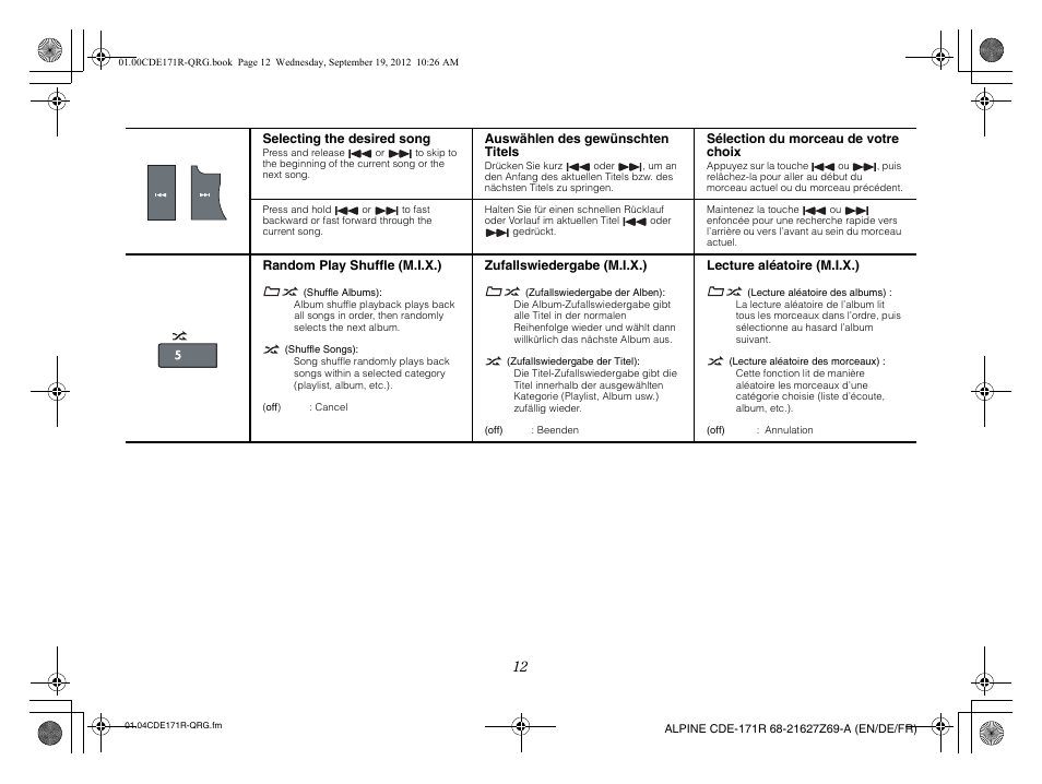 Alpine CDE-170R_CDE-170RM_CDE-170RR User Manual | Page 14 / 68