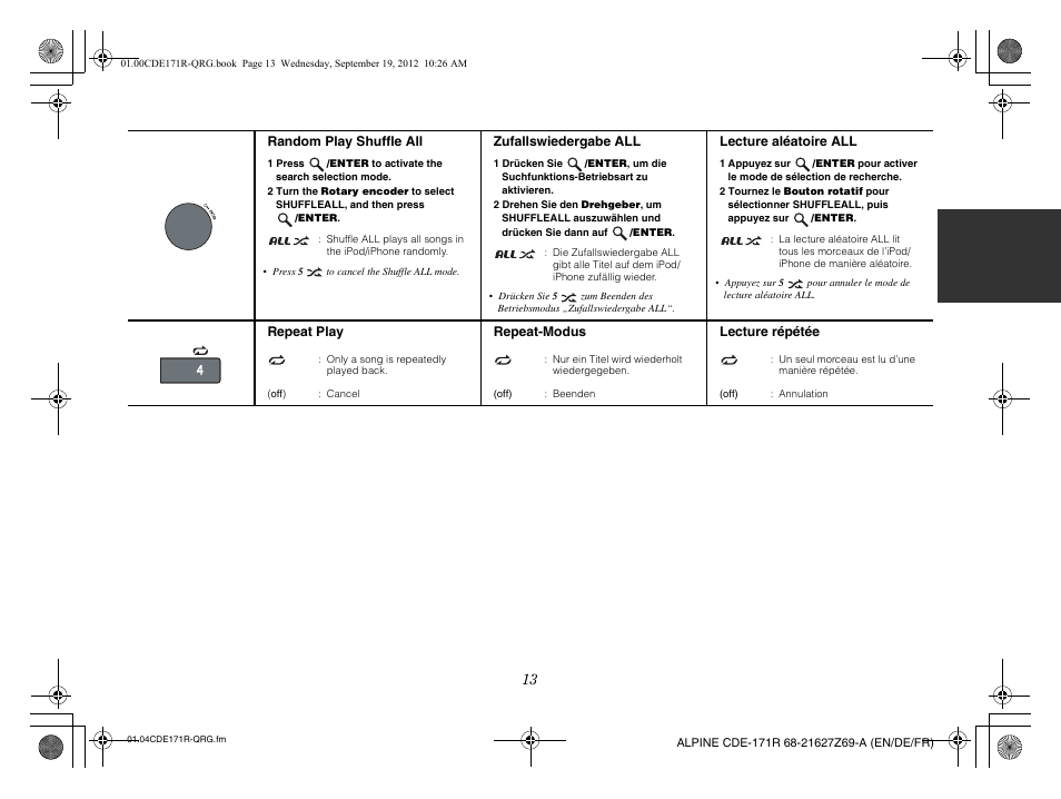 Alpine CDE-170R_CDE-170RM_CDE-170RR User Manual | Page 15 / 68
