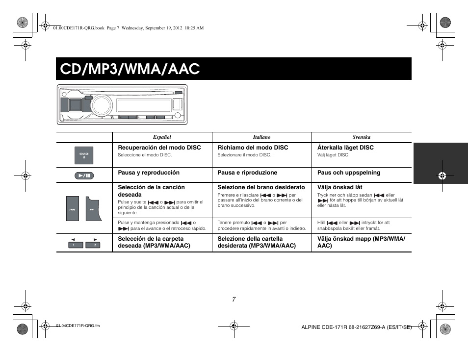 Cd/mp3/wma/aac | Alpine CDE-170R_CDE-170RM_CDE-170RR User Manual | Page 31 / 68