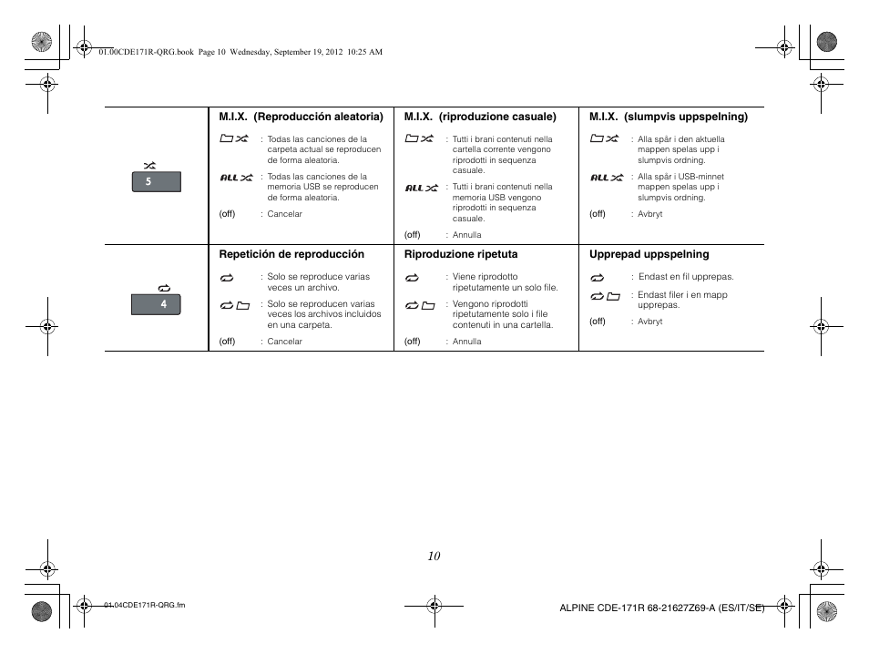 Alpine CDE-170R_CDE-170RM_CDE-170RR User Manual | Page 34 / 68