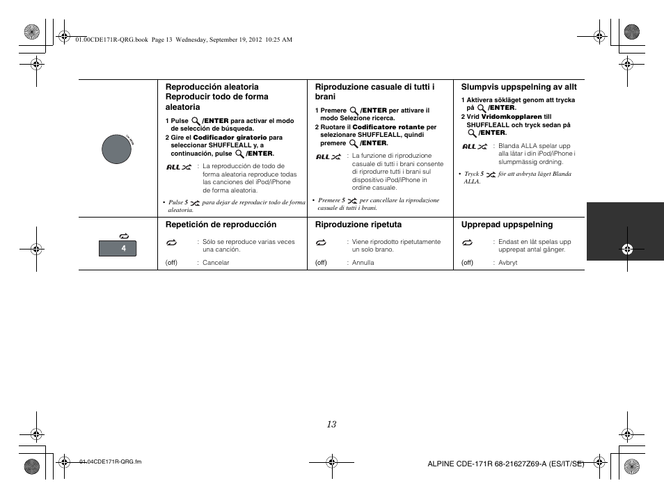 Alpine CDE-170R_CDE-170RM_CDE-170RR User Manual | Page 37 / 68