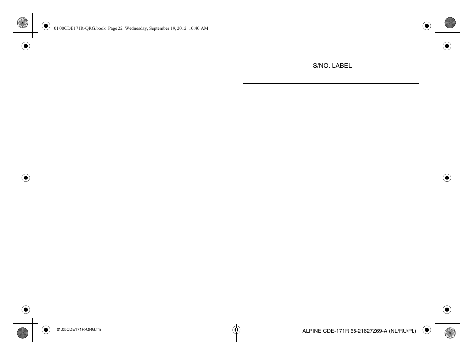 Alpine CDE-170R_CDE-170RM_CDE-170RR User Manual | Page 68 / 68