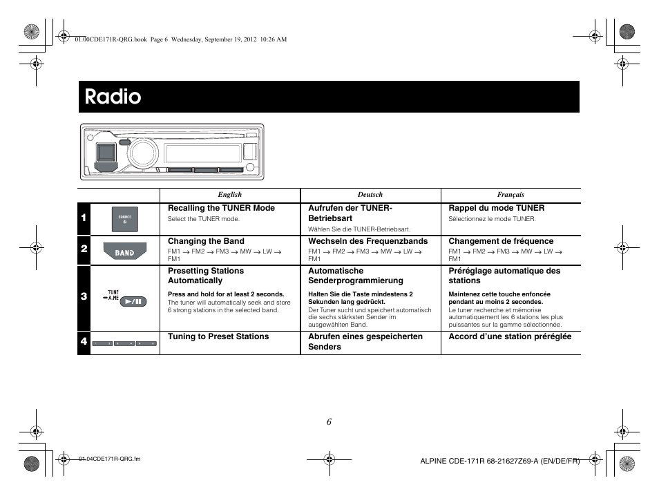 Radio | Alpine CDE-170R_CDE-170RM_CDE-170RR User Manual | Page 8 / 68