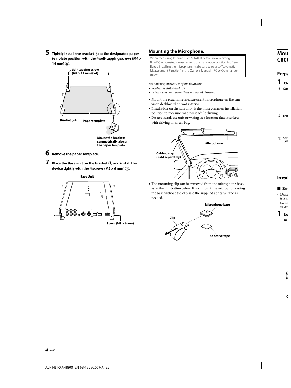 Mou c800 | Alpine PXA-H800 User Manual | Page 6 / 21