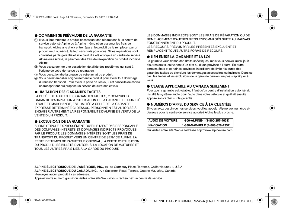 Alpine PXA-H100 User Manual | Page 16 / 46