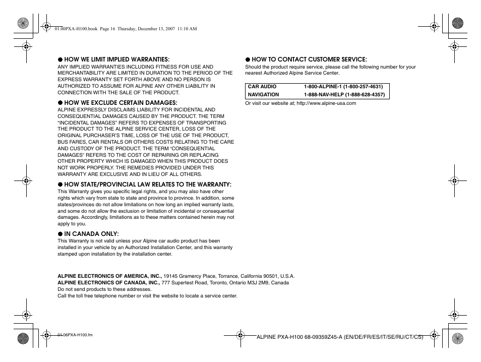 Alpine PXA-H100 User Manual | Page 18 / 46