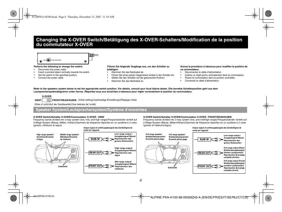 Alpine PXA-H100 User Manual | Page 8 / 46