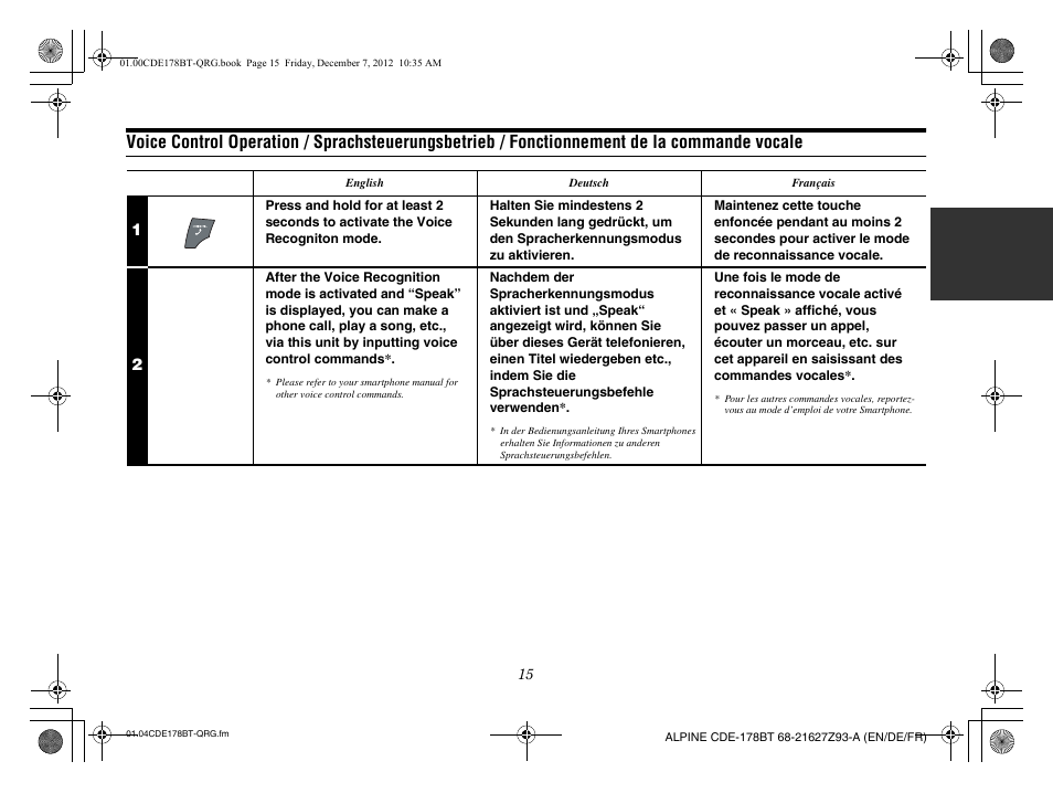 Alpine iDE-178BT User Manual | Page 17 / 112