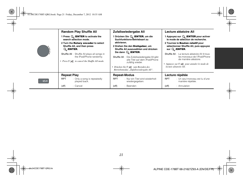 Alpine iDE-178BT User Manual | Page 23 / 112