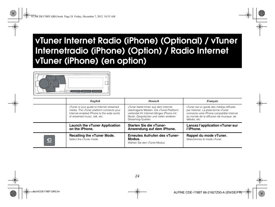 Alpine iDE-178BT User Manual | Page 26 / 112