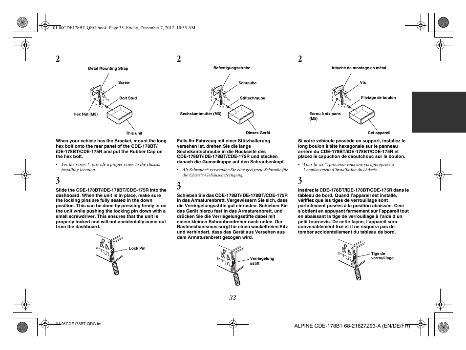 Alpine iDE-178BT User Manual | Page 35 / 112