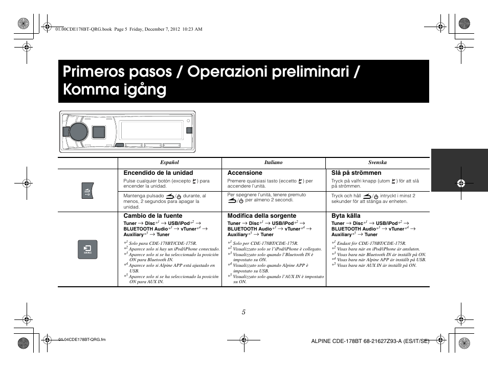 Alpine iDE-178BT User Manual | Page 43 / 112