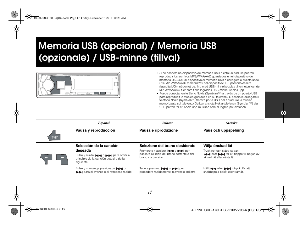 Alpine iDE-178BT User Manual | Page 55 / 112