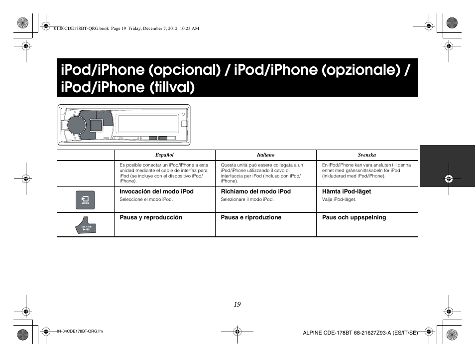 Alpine iDE-178BT User Manual | Page 57 / 112