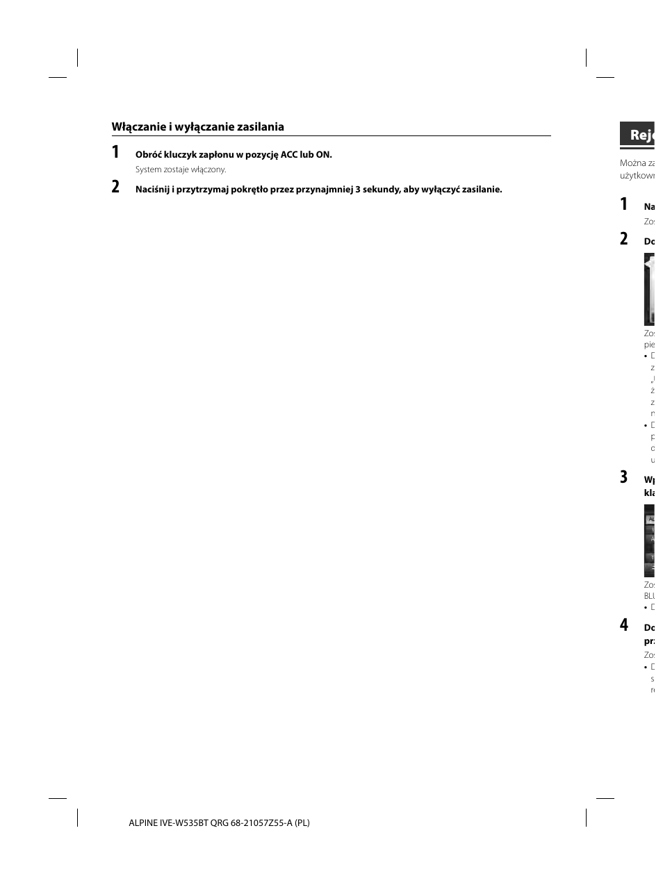 Reje | Alpine IVE-W535BT User Manual | Page 134 / 164