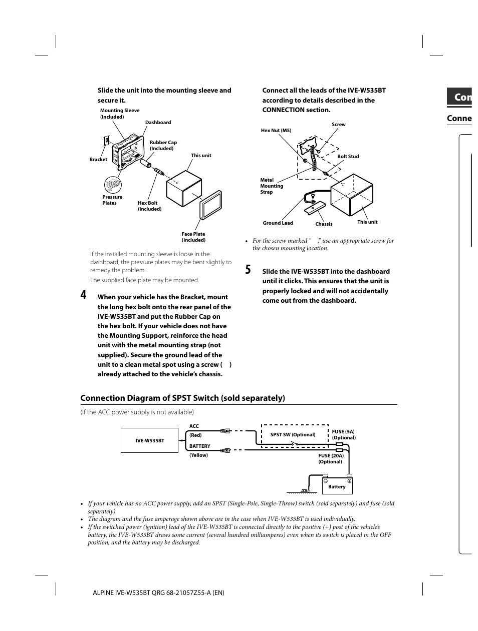 Conne | Alpine IVE-W535BT User Manual | Page 14 / 164