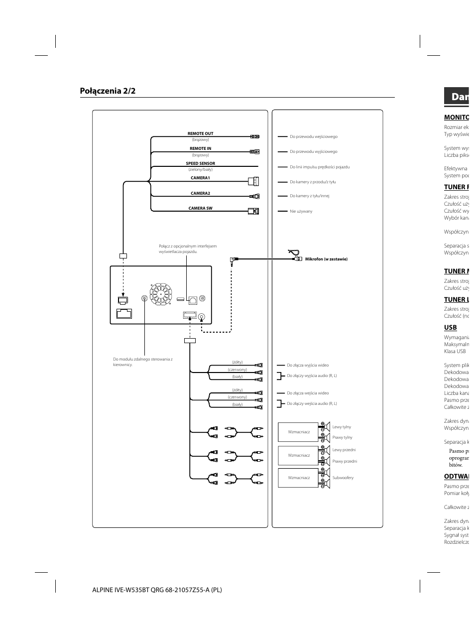 Połączenia 2/2 | Alpine IVE-W535BT User Manual | Page 144 / 164