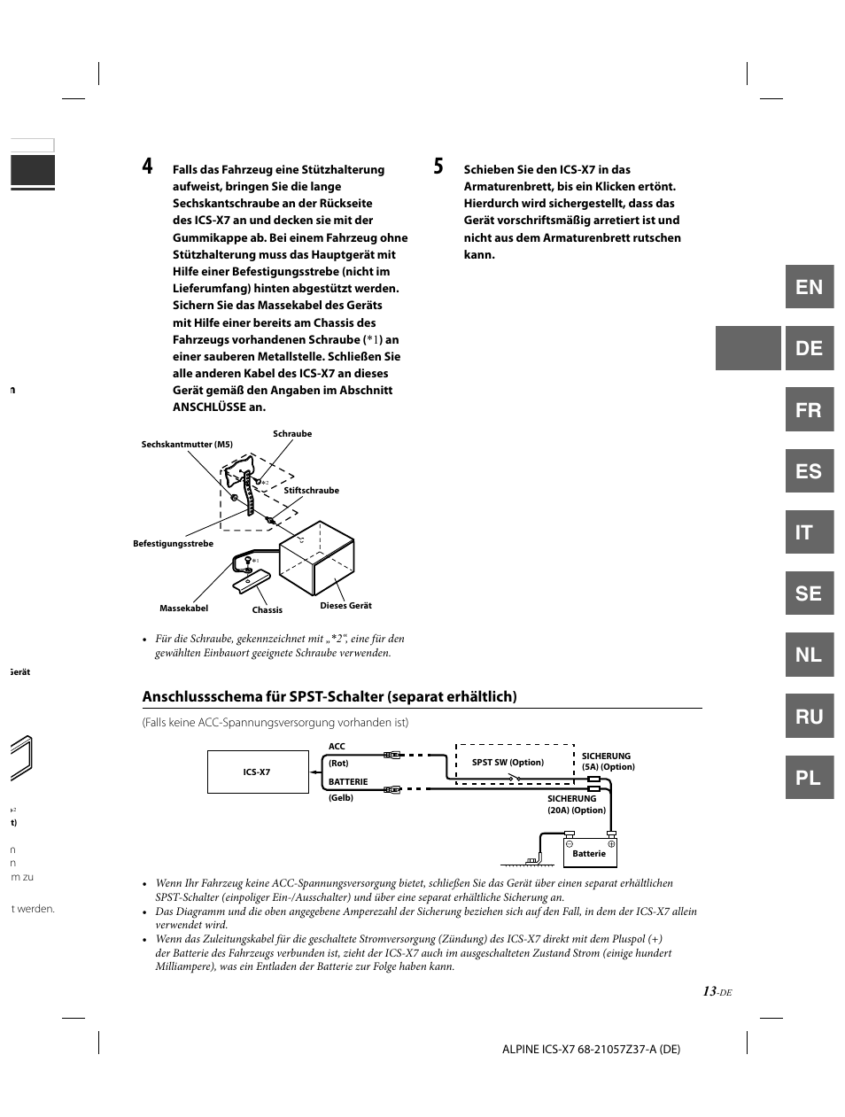 En de fr es it se nl ru pl | Alpine ICS-X7 User Manual | Page 33 / 164