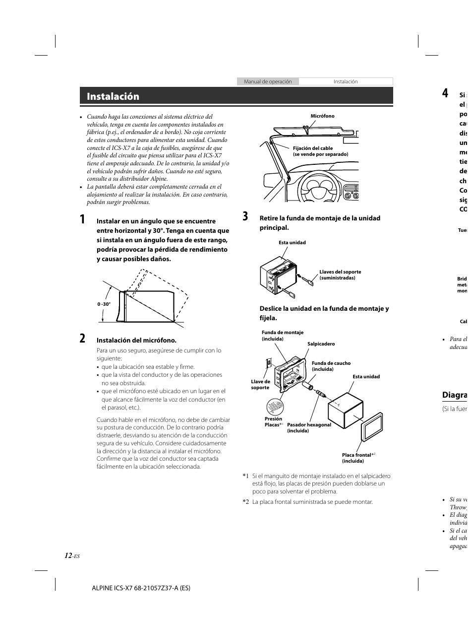 Instalación, Diagra | Alpine ICS-X7 User Manual | Page 68 / 164