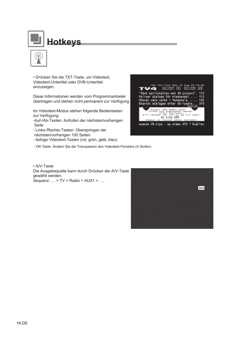 Hotkeys | Alpine TUE-T150DV User Manual | Page 34 / 140