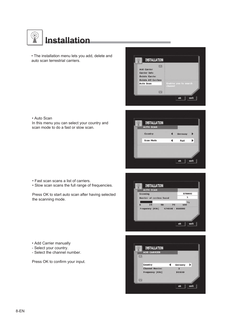 Installation | Alpine TUE-T150DV User Manual | Page 6 / 140