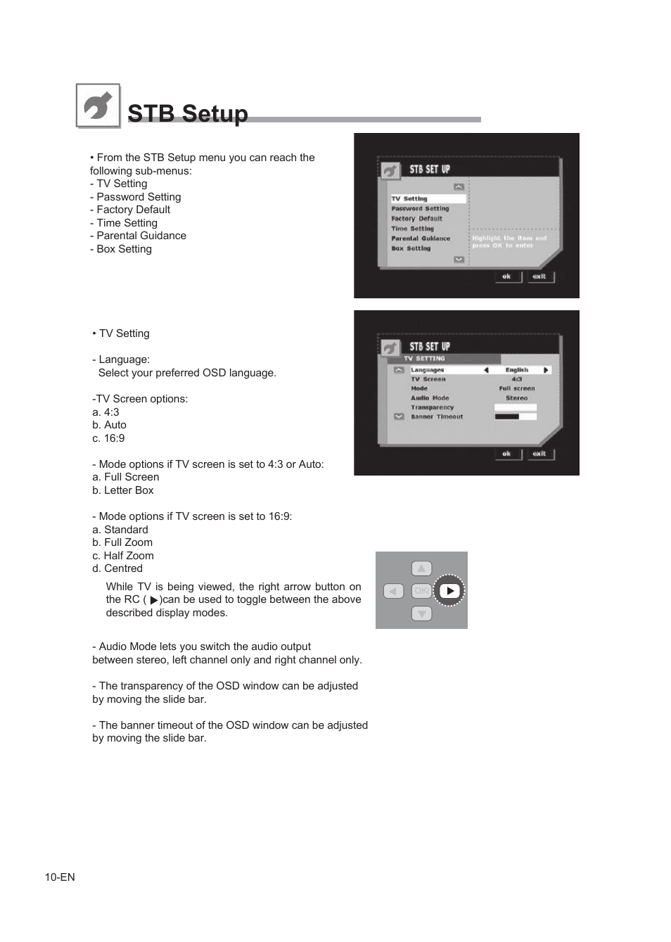 Stb setup | Alpine TUE-T150DV User Manual | Page 8 / 140