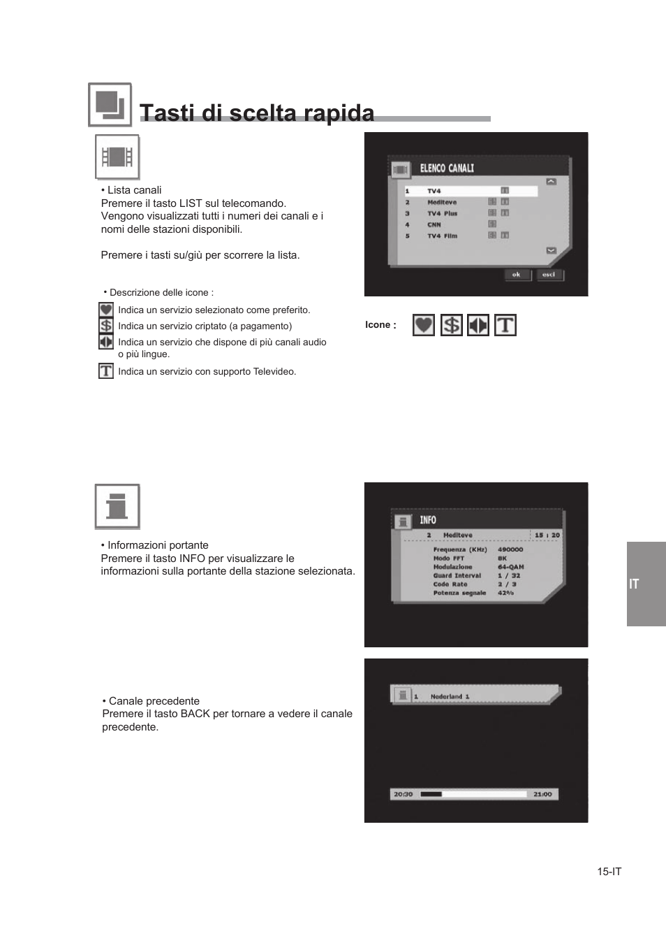 Tasti di scelta rapida | Alpine TUE-T150DV User Manual | Page 93 / 140