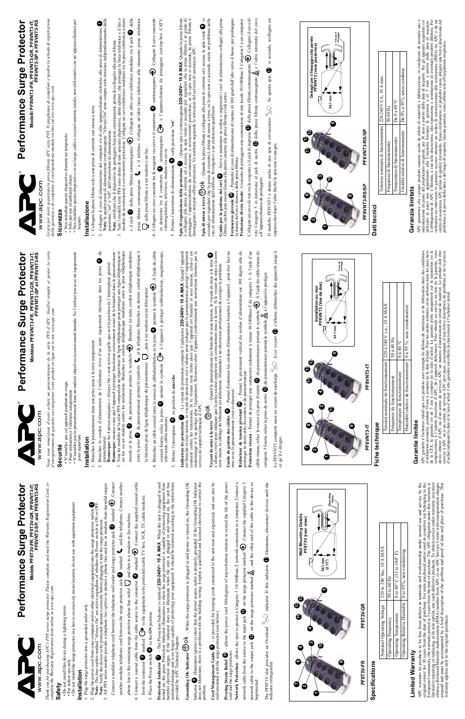 APC PF8VNT3-RS User Manual | 6 pages