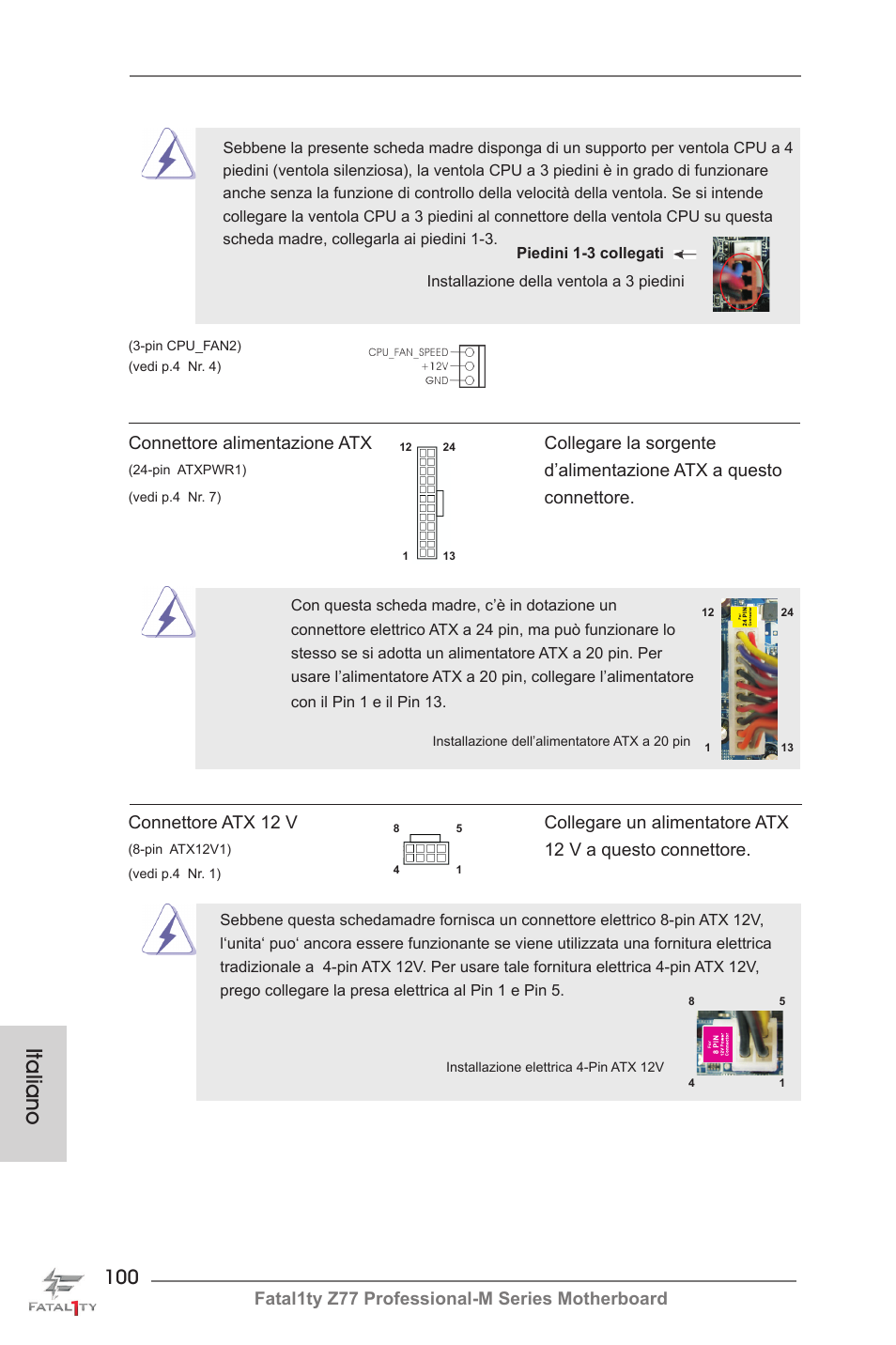 Italiano | ASRock Fatal1ty Z77 Professional-M User Manual | Page 100 / 245