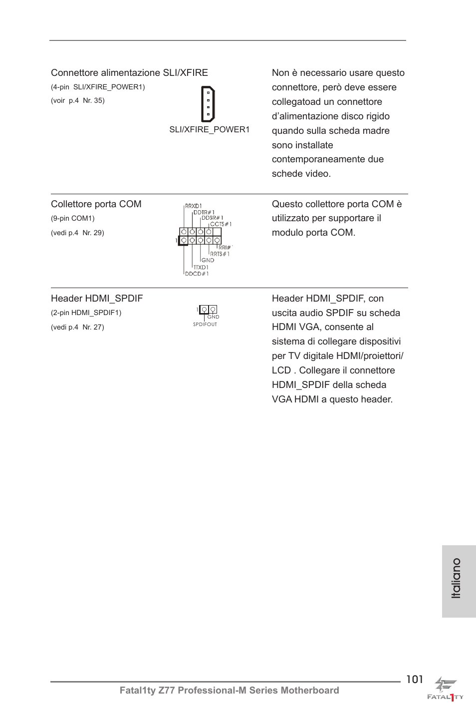 Italiano | ASRock Fatal1ty Z77 Professional-M User Manual | Page 101 / 245