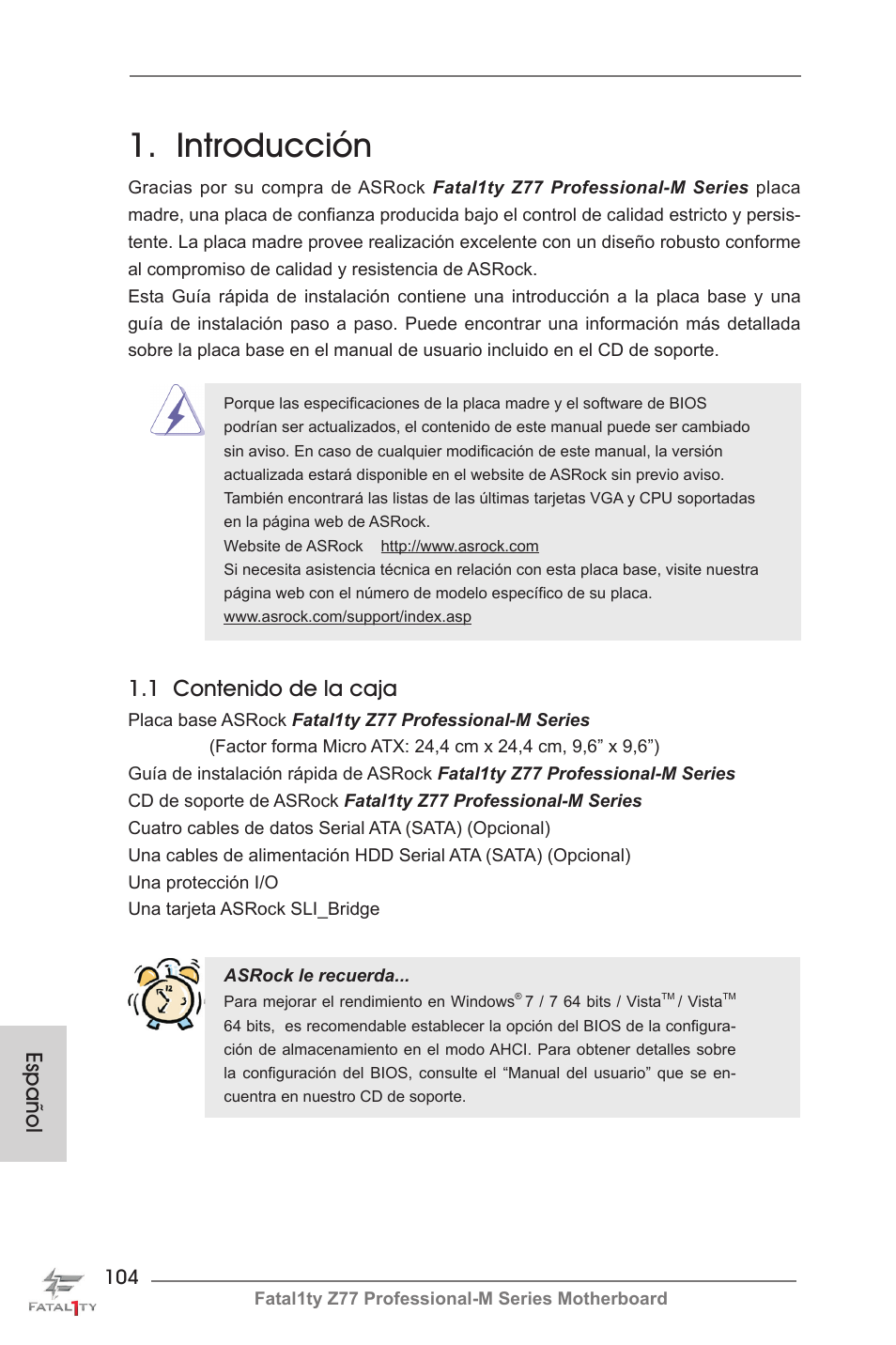 ASRock Fatal1ty Z77 Professional-M User Manual | Page 104 / 245