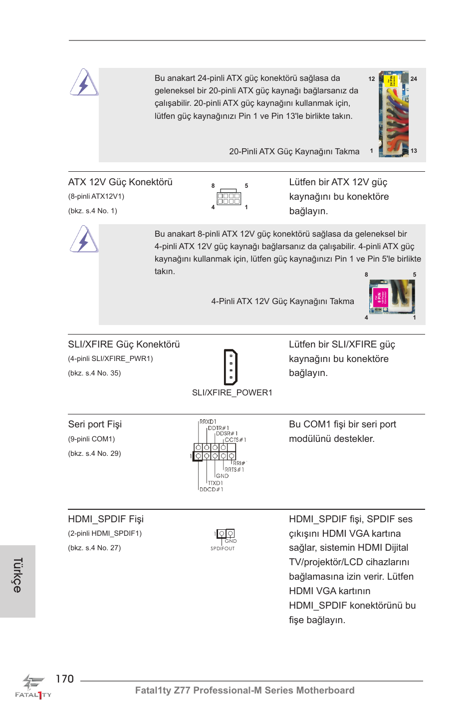 Türkçe | ASRock Fatal1ty Z77 Professional-M User Manual | Page 170 / 245