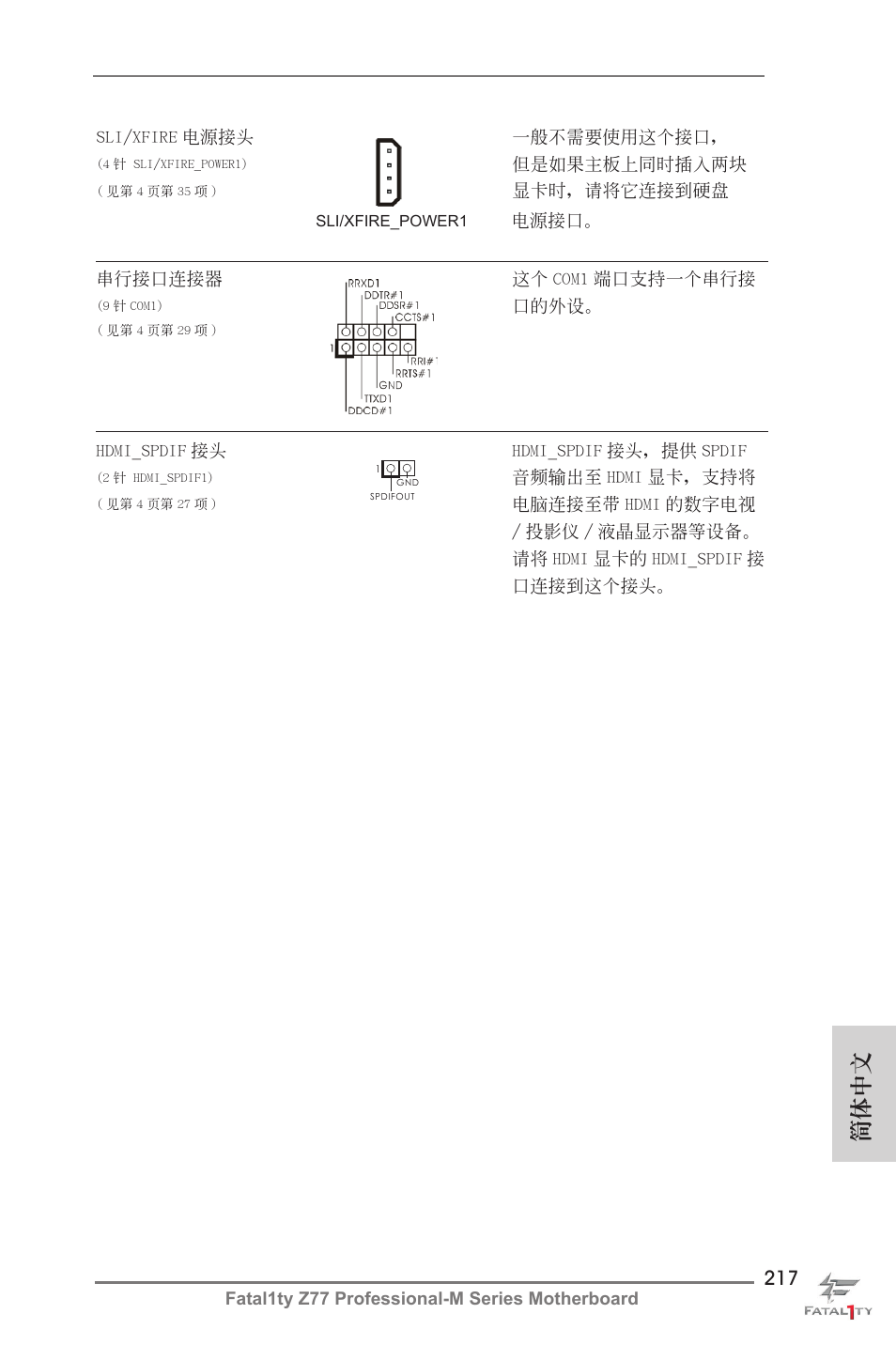 簡體中文 | ASRock Fatal1ty Z77 Professional-M User Manual | Page 217 / 245