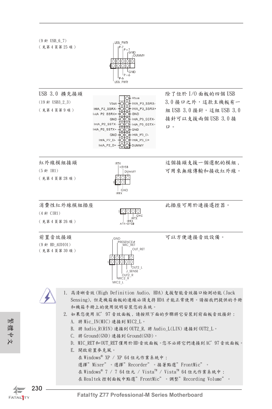 繁體中文 | ASRock Fatal1ty Z77 Professional-M User Manual | Page 230 / 245