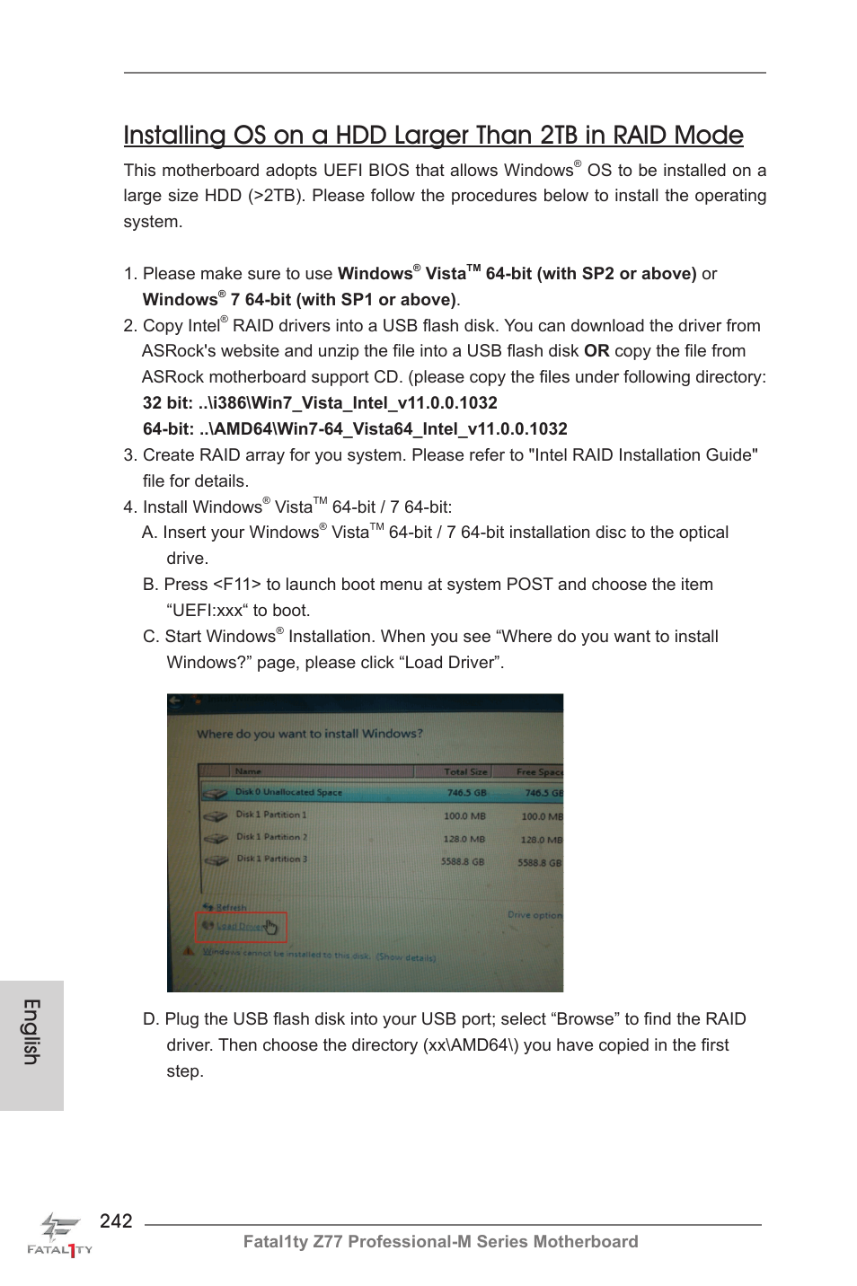 English | ASRock Fatal1ty Z77 Professional-M User Manual | Page 242 / 245