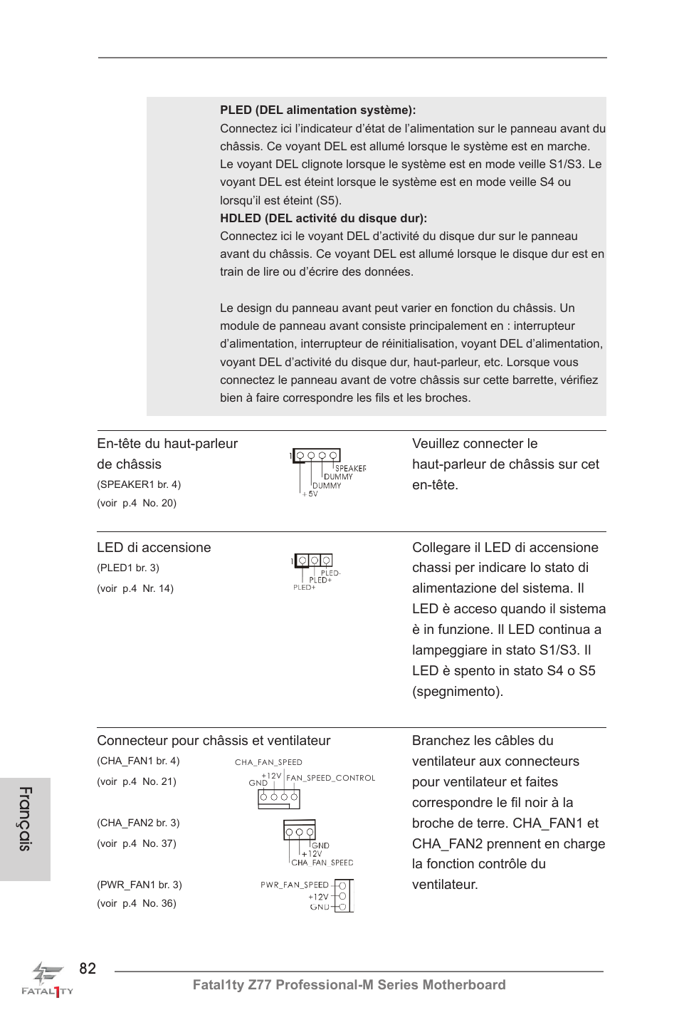 Français | ASRock Fatal1ty Z77 Professional-M User Manual | Page 82 / 245