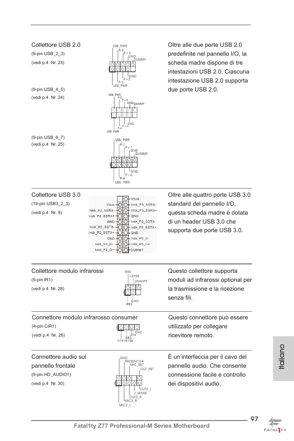 Italiano | ASRock Fatal1ty Z77 Professional-M User Manual | Page 97 / 245
